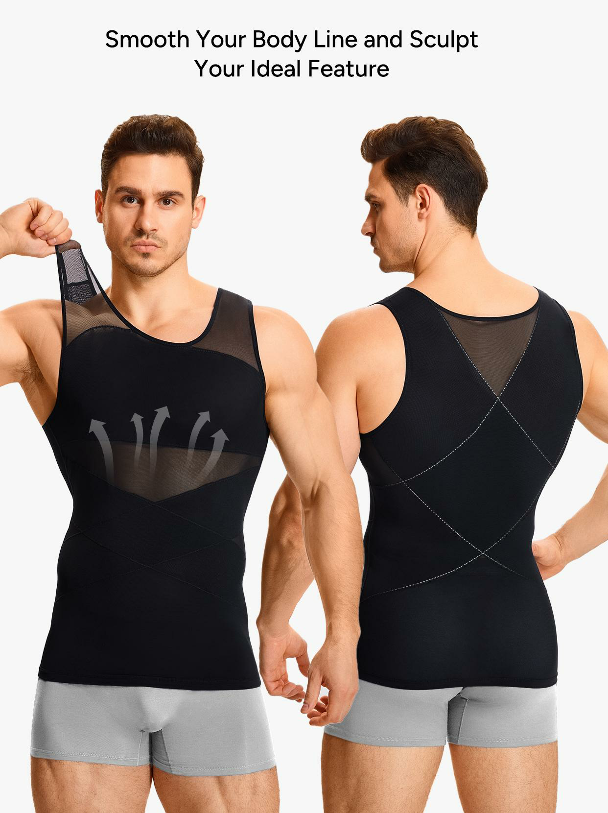 Men's Compression High Stretch Tummy Shapewear Tank Tops
