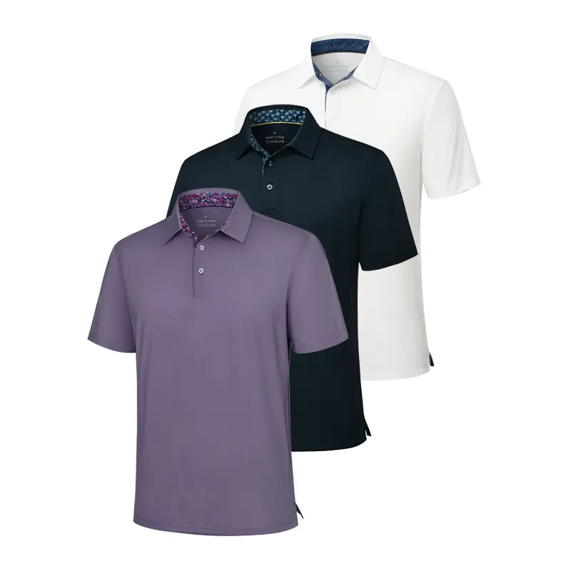 Men's Casual Short Sleeve Polo Shirts 3-Pack