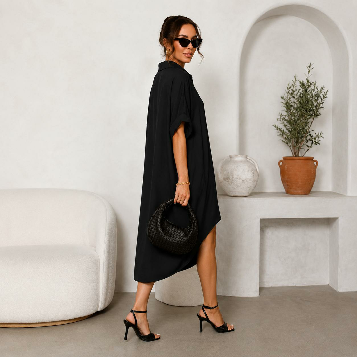 Women Sexy Shirt Dress