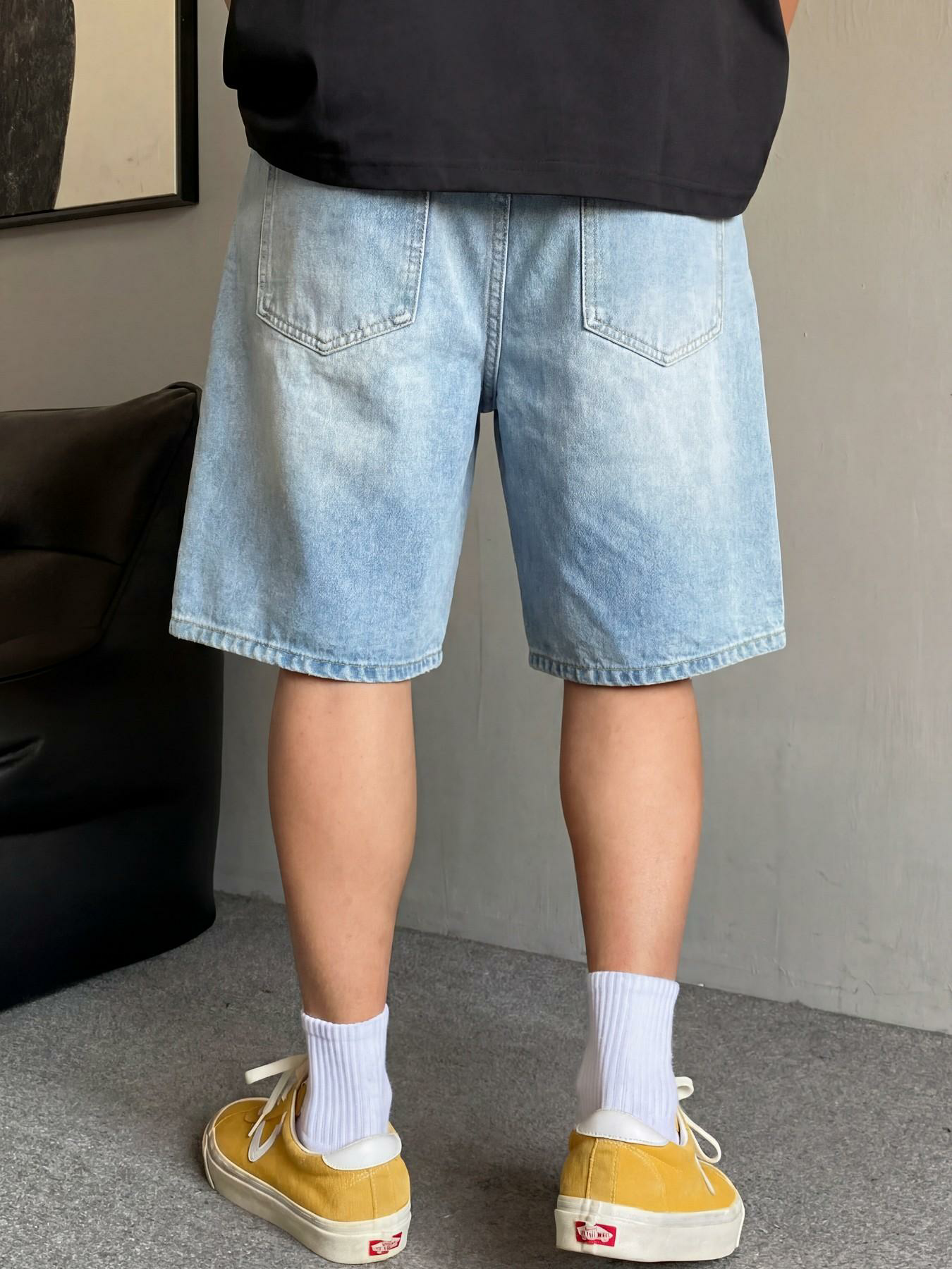Men's Vintage Wash Denim Shorts