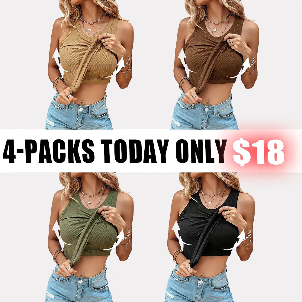 Women Built-in Bra Tank Tops