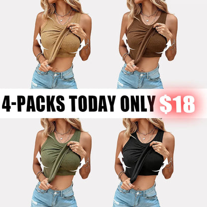 Women Built-in Bra Tank Tops
