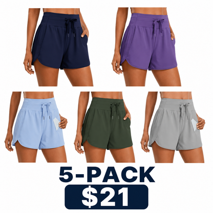 Women's High-Waist Quick Dry Athletic Shorts (3"/5"/7" Inseam)