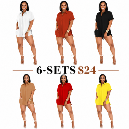Chic Short Sets for Women Short Sleeve