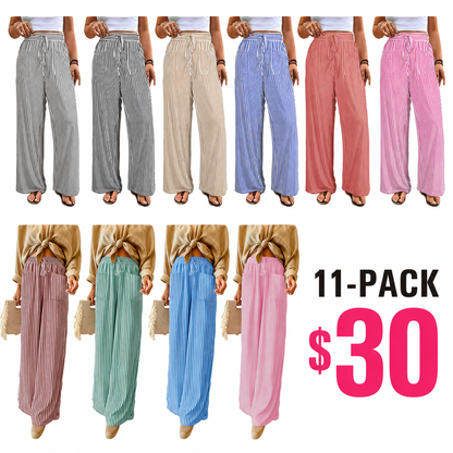 Womens Plus Size Wide Leg Pantswith Pockets