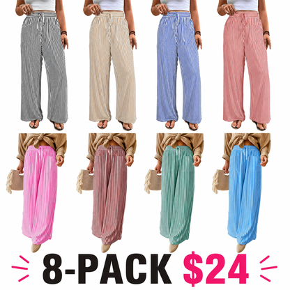 Womens Plus Size Wide Leg Pantswith Pockets
