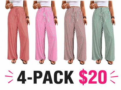 Womens Plus Size Wide Leg Pantswith Pockets