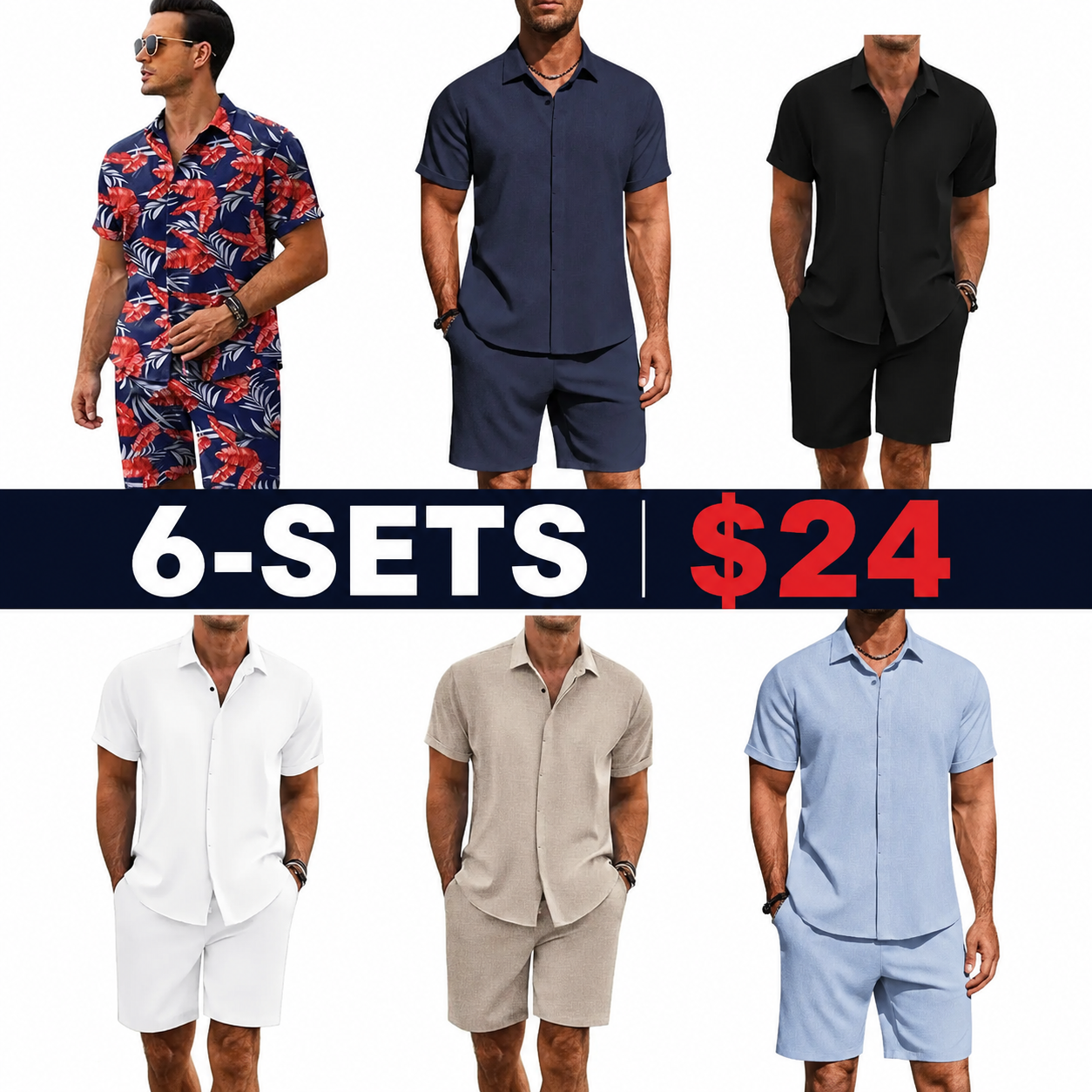 Men's Summer Beach Outfit 2-Piece