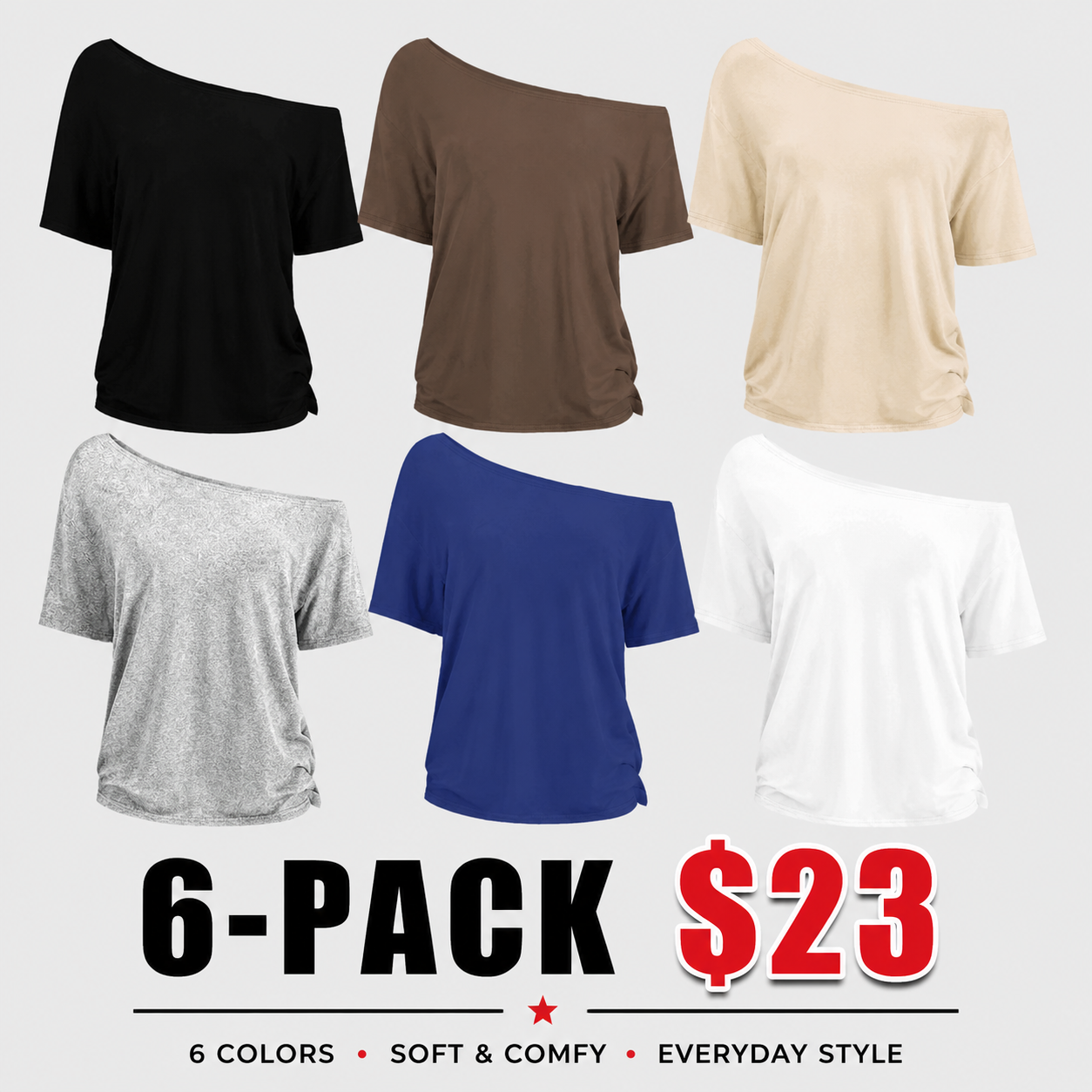 Women's Casual Loose Fit Basic T-Shirt