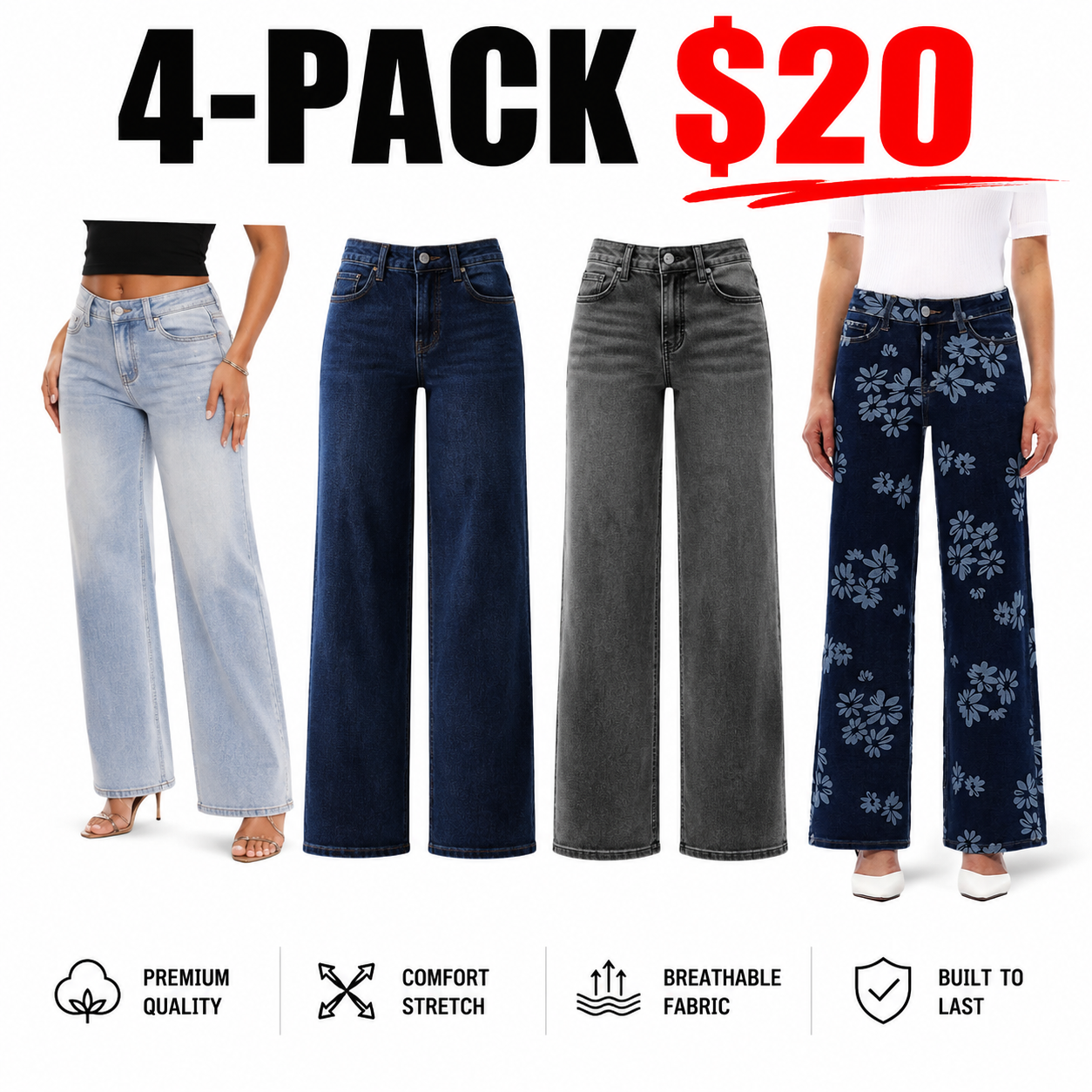 Women's Plus Size Baggy Jeans