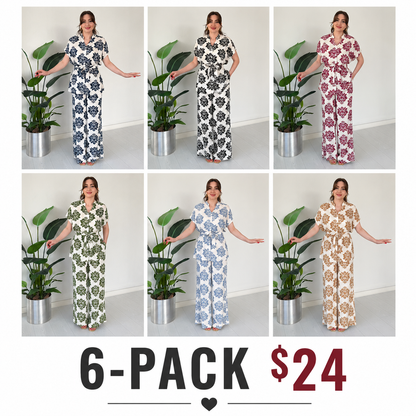 Ethnic Print Matching Two-Piece Set