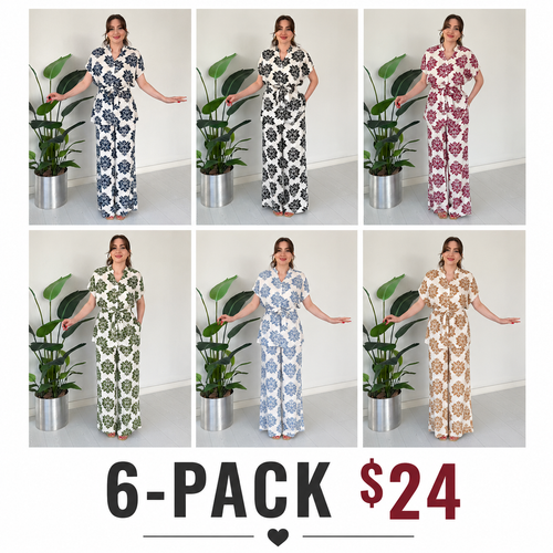 Ethnic Print Matching Two-Piece Set