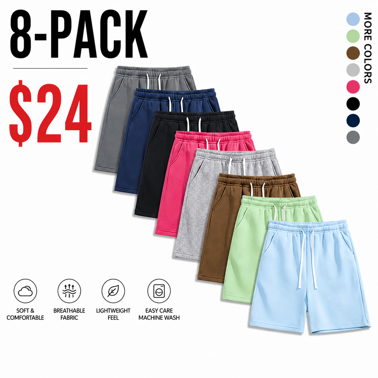 Men’s Shorts, Simple Basic Style, Great Value