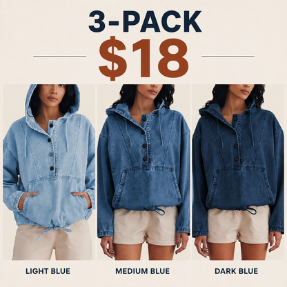 Women’s Denim Hoodie Jacket