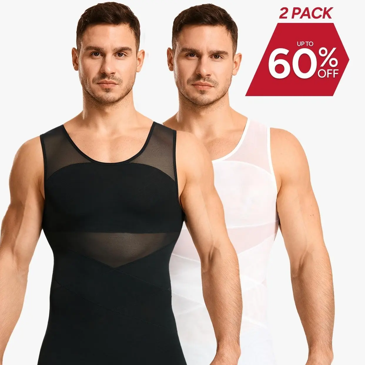 Men's Compression High Stretch Tummy Shapewear Tank Tops