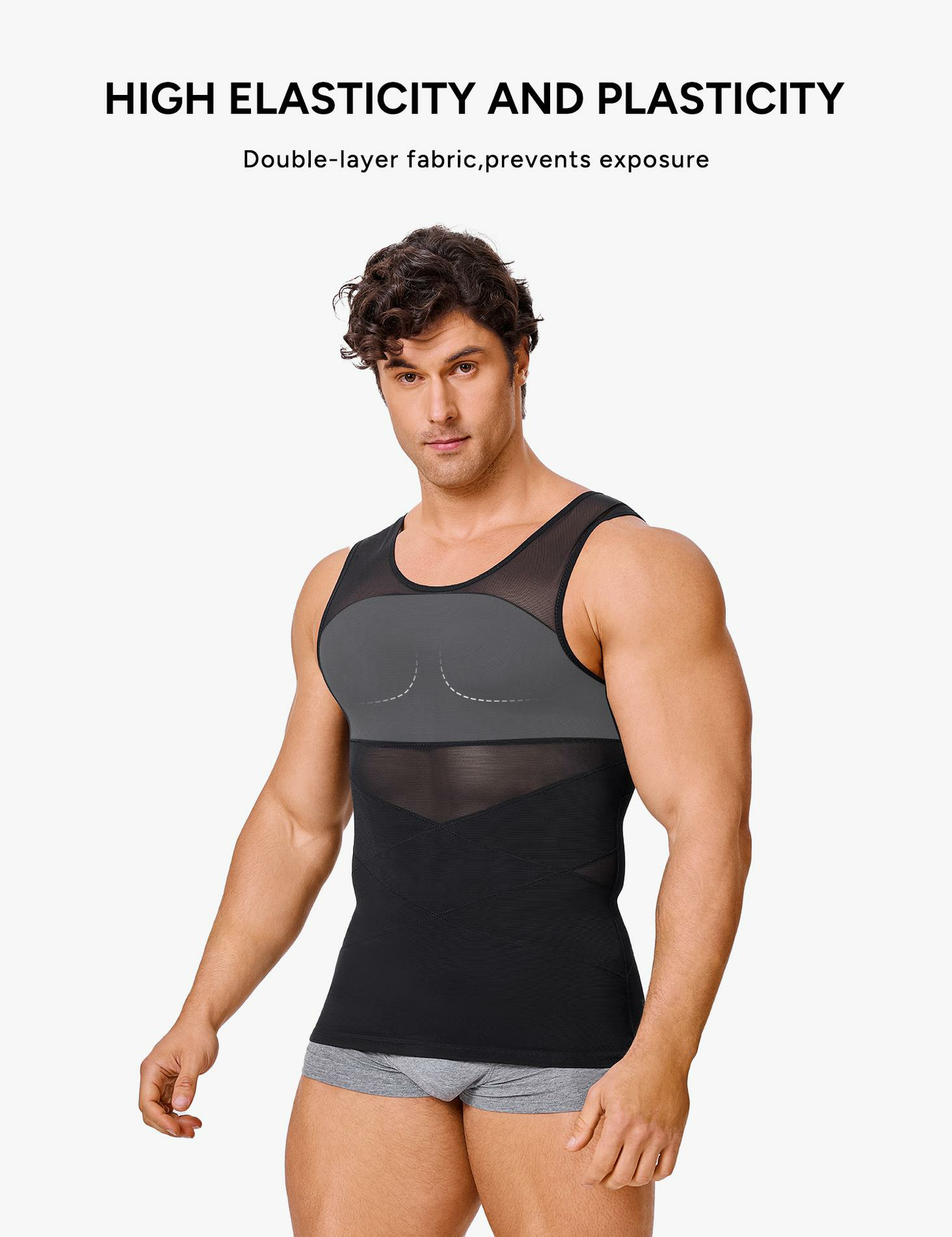 Men's Compression High Stretch Tummy Shapewear Tank Tops