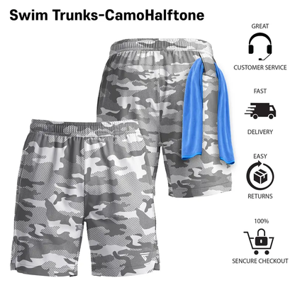Men’s 7" Swim Trunks 2-in-1 with Compression Liner, Pockets