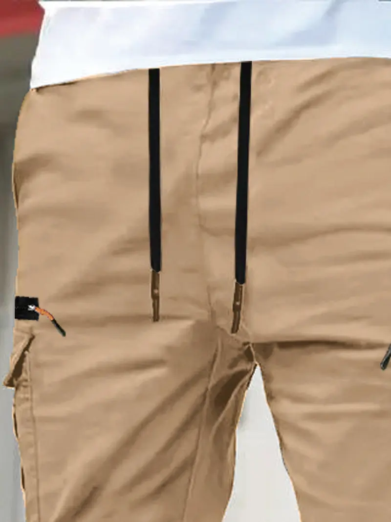 Men’s outdoor cargo pants, 3-pack — American casual straight-leg tapered harem long pants