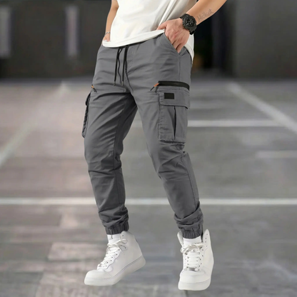 Men’s outdoor cargo pants, 3-pack — American casual straight-leg tapered harem long pants