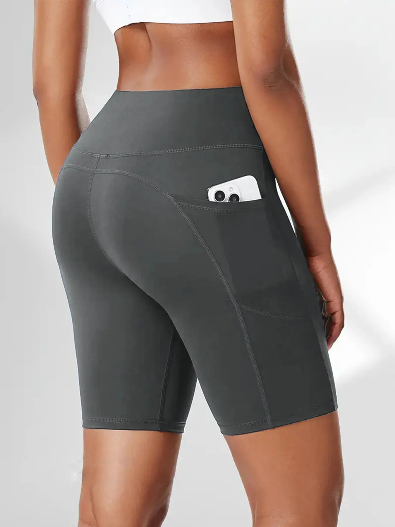 5pcs High Waist Athletic Yoga Shorts