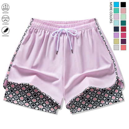 Set of 3 women’s casual athletic shorts featuring elastic waistband with lining