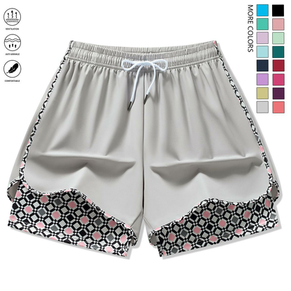 Set of 3 women’s casual athletic shorts featuring elastic waistband with lining