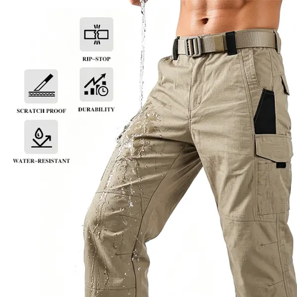Men's Solid Color Waterproof Tactical Work Pants