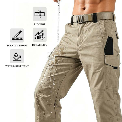 Men's Solid Color Waterproof Tactical Work Pants