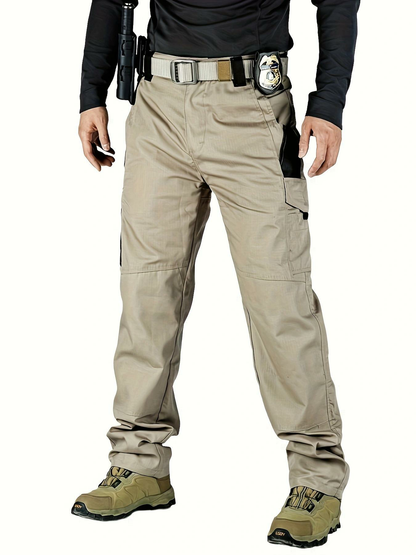 Men's Solid Color Waterproof Tactical Work Pants