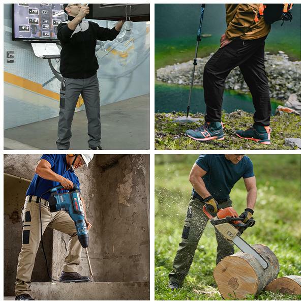 Men's Solid Color Waterproof Tactical Work Pants