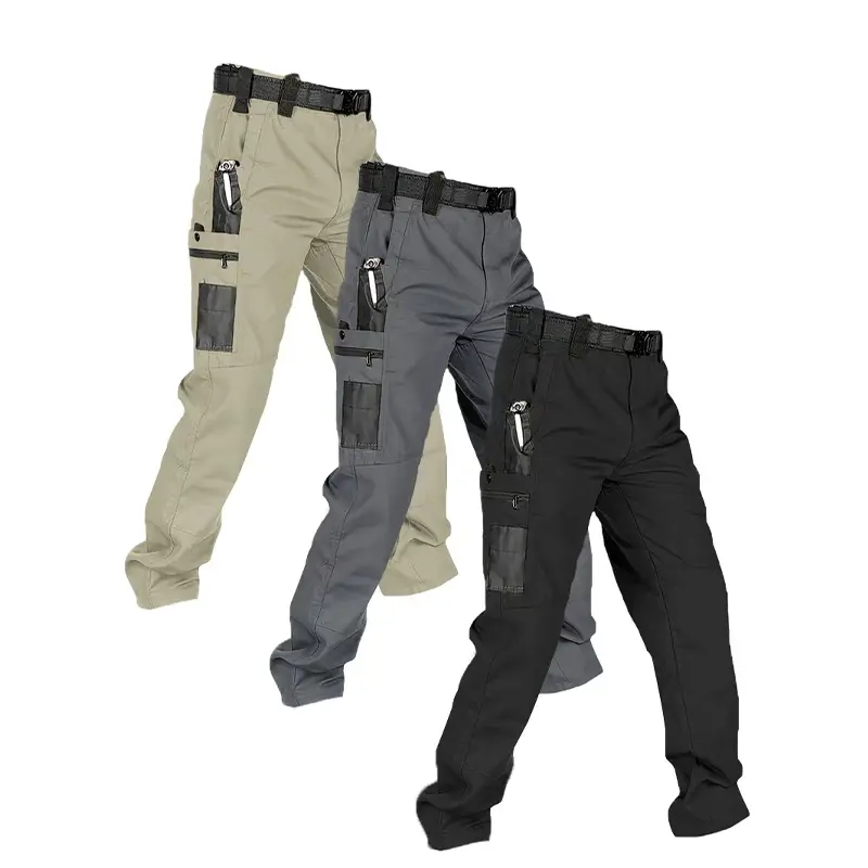 Men's Solid Color Waterproof Tactical Work Pants