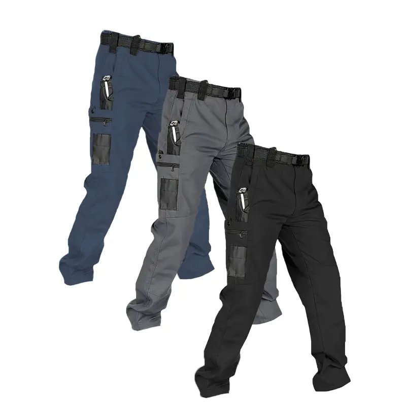 Men's Solid Color Waterproof Tactical Work Pants