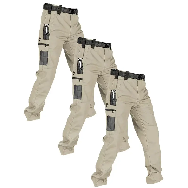 Men's Solid Color Waterproof Tactical Work Pants