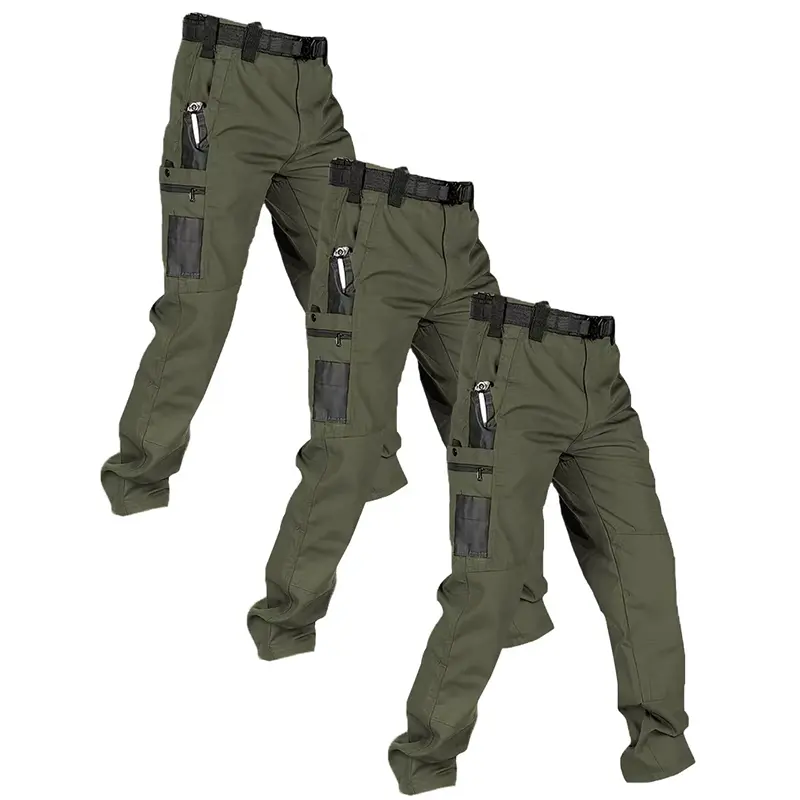 Men's Solid Color Waterproof Tactical Work Pants