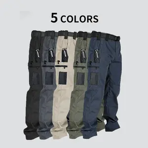 Men's Solid Color Waterproof Tactical Work Pants