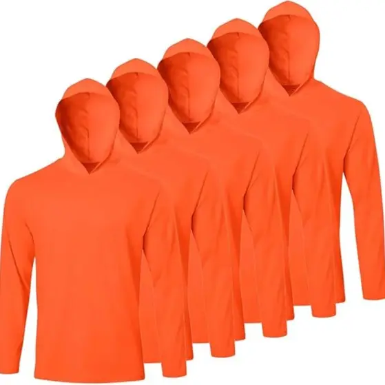 Men UPF 50+ Sun Protection Hoodie Long Sleeve T Shirts Pack Quick Dry Shirt