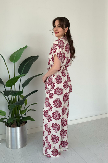 Ethnic Print Matching Two-Piece Set