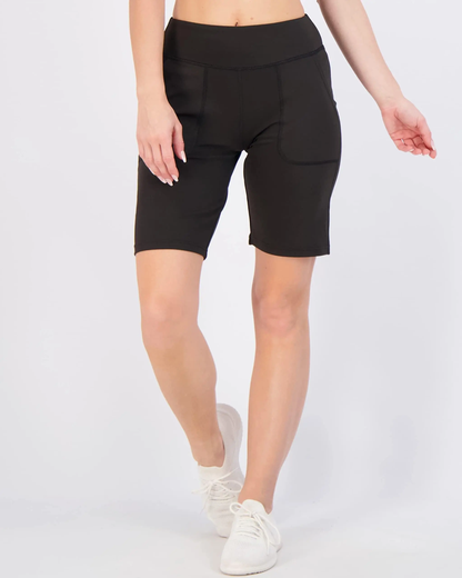 Women's 9" Bermuda Long High Waisted Shorts with Pockets Casual Workout Athletic (Available in Plus)