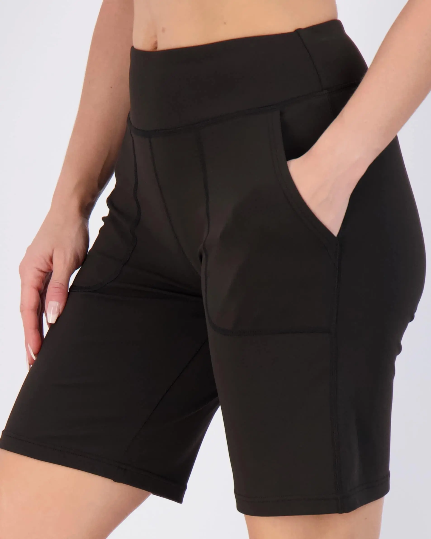 Women's 9" Bermuda Long High Waisted Shorts with Pockets Casual Workout Athletic (Available in Plus)