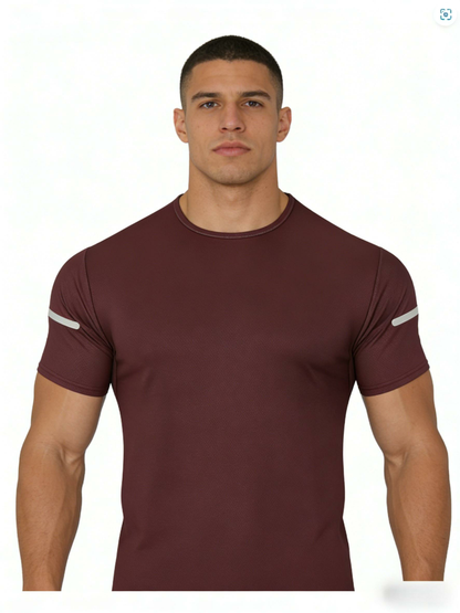 7PCS Men's Print Reflective Stripe Sports T-Shirts