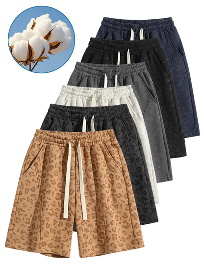 Men's Cotton Blend Sweat Shorts Casual Athletic Lounge Shorts with Pockets