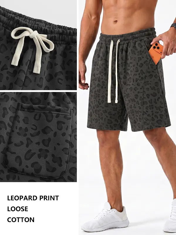 Men's Cotton Blend Sweat Shorts Casual Athletic Lounge Shorts with Pockets