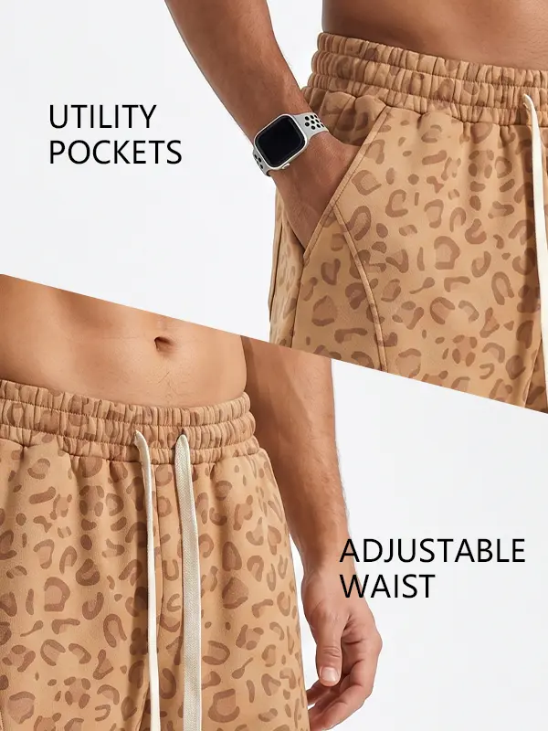 Men's Cotton Blend Sweat Shorts Casual Athletic Lounge Shorts with Pockets