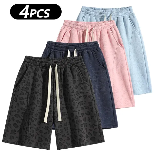 Men's Cotton Blend Sweat Shorts Casual Athletic Lounge Shorts with Pockets