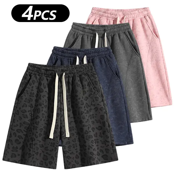 Men's Cotton Blend Sweat Shorts Casual Athletic Lounge Shorts with Pockets
