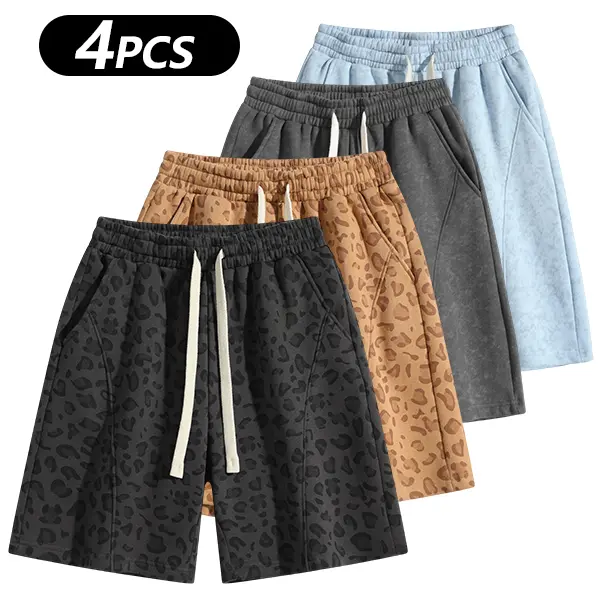 Men's Cotton Blend Sweat Shorts Casual Athletic Lounge Shorts with Pockets