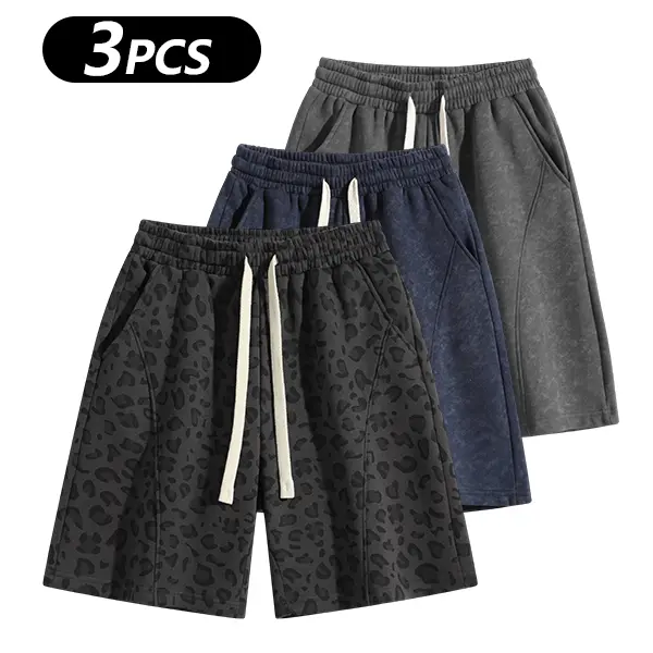 Men's Cotton Blend Sweat Shorts Casual Athletic Lounge Shorts with Pockets