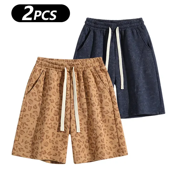 Men's Cotton Blend Sweat Shorts Casual Athletic Lounge Shorts with Pockets
