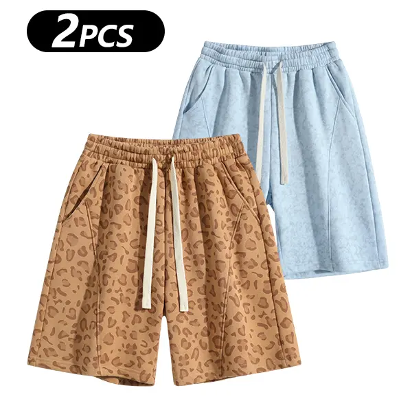 Men's Cotton Blend Sweat Shorts Casual Athletic Lounge Shorts with Pockets