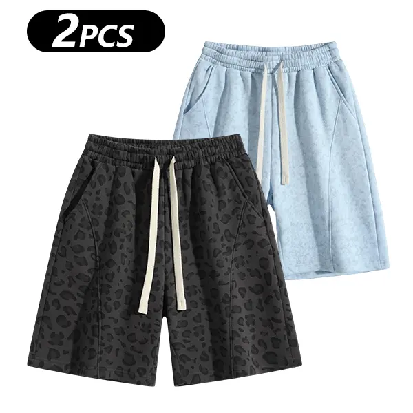 Men's Cotton Blend Sweat Shorts Casual Athletic Lounge Shorts with Pockets